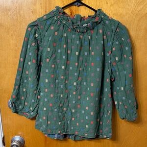 Ro & De Green Multicolor Patterned Blouse
